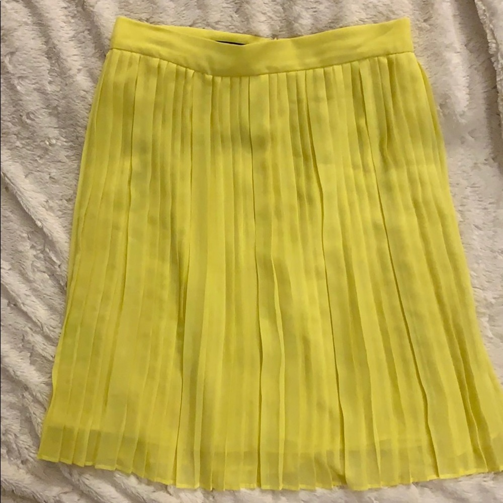 Pleated Yellow Skirt